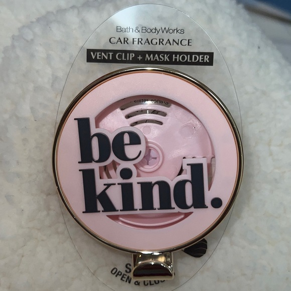 Be Kind Car Fragrance vent clip & mask holder 2pk - Picture 3 of 3
